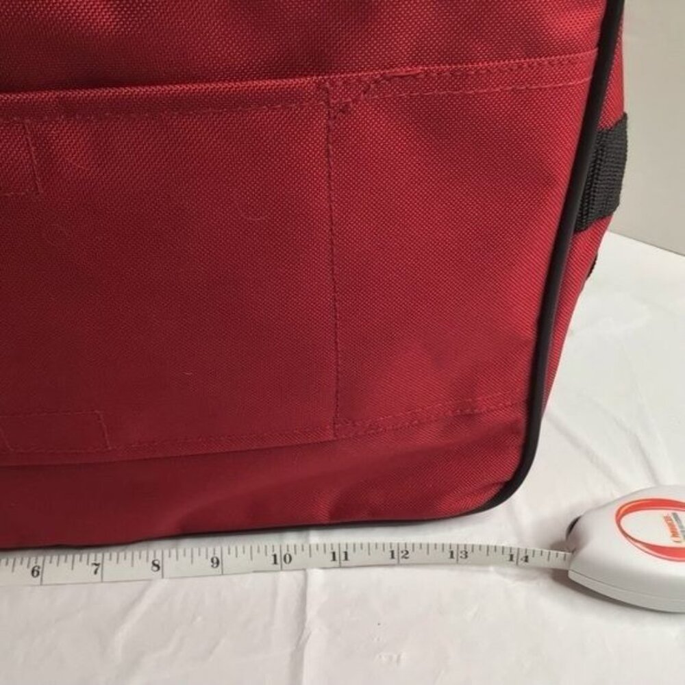 American Tourister Red Carry On Bag Shoulder Adjustable Travel Overnight Retro - Picture 9 of 12